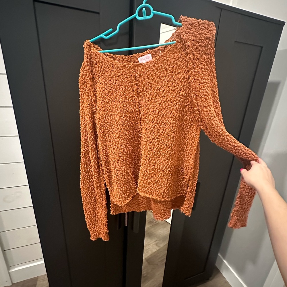 Pink lily sweater